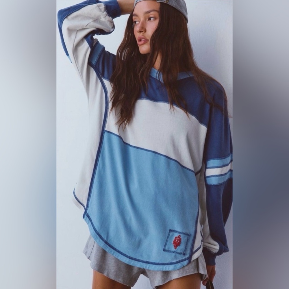 NWT FP Movement Rugby Ready Washed Indigo Layer